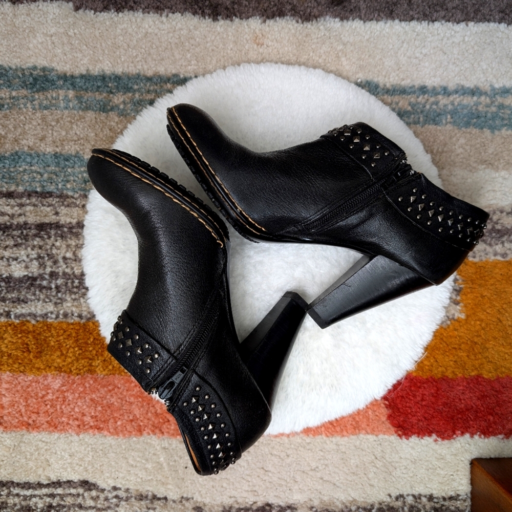 Sofft Leather Studded Heels